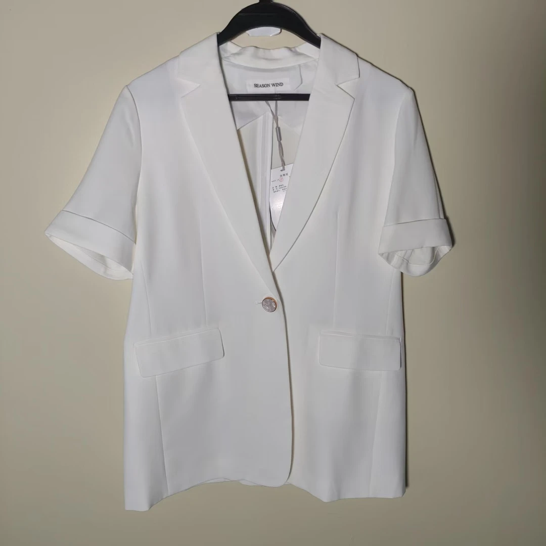 【白色】25年早春新款时尚气质百搭西装外套（SE2XC3686）【479】