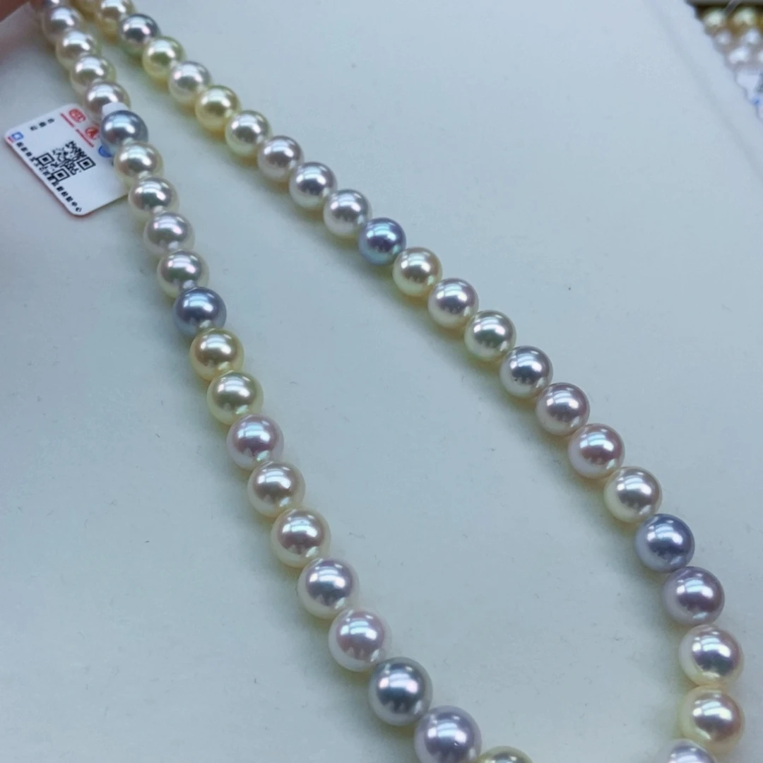 银S925镶嵌8/8.5海水ak 镜面极光皇后淡水珍珠