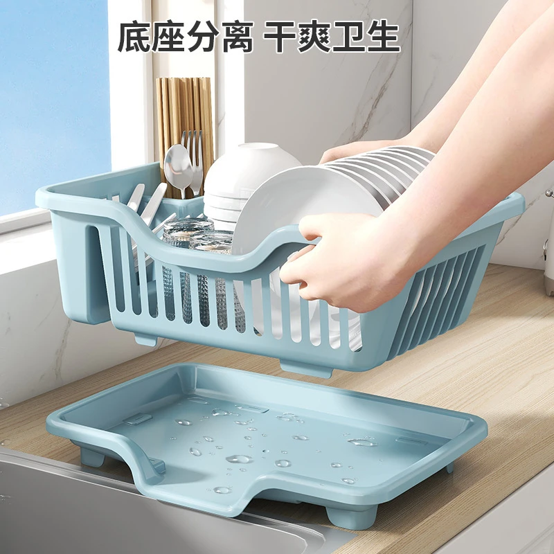 厨房碗架碗碟收纳架沥水篮置物架塑料家用放碗筷收纳盒碗盘架防霉