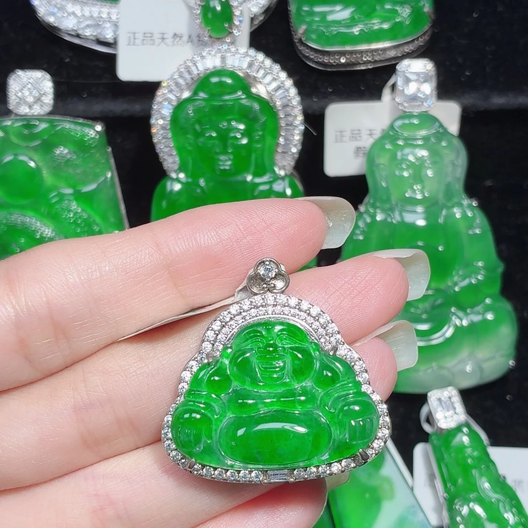 翡翠银S925镶嵌颈饰