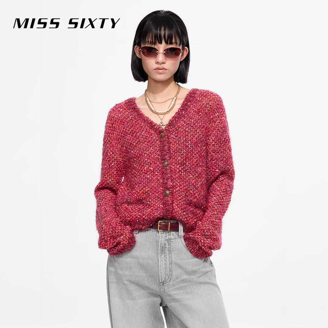 【商场同款新品】Miss Sixty2025外套女V领法式小香风气质开衫