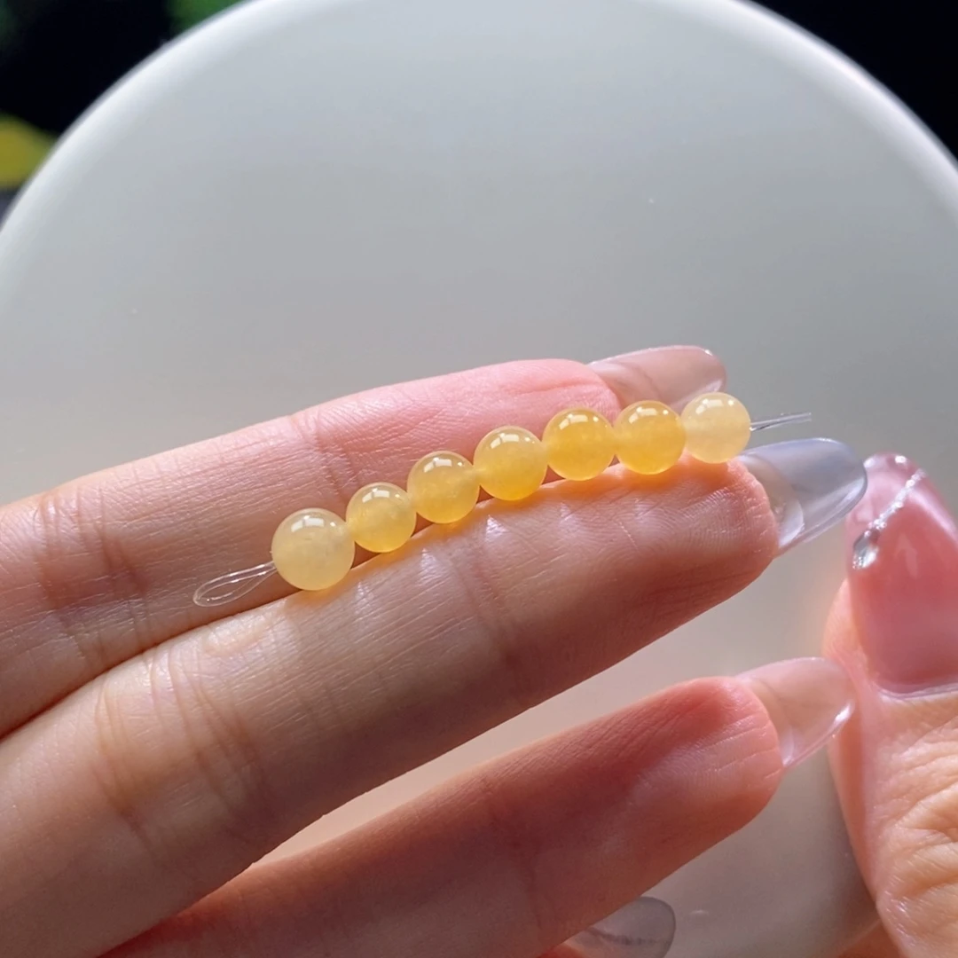 颈饰未镶嵌翡翠翡翠冰黄小珠5+mm多样性发一