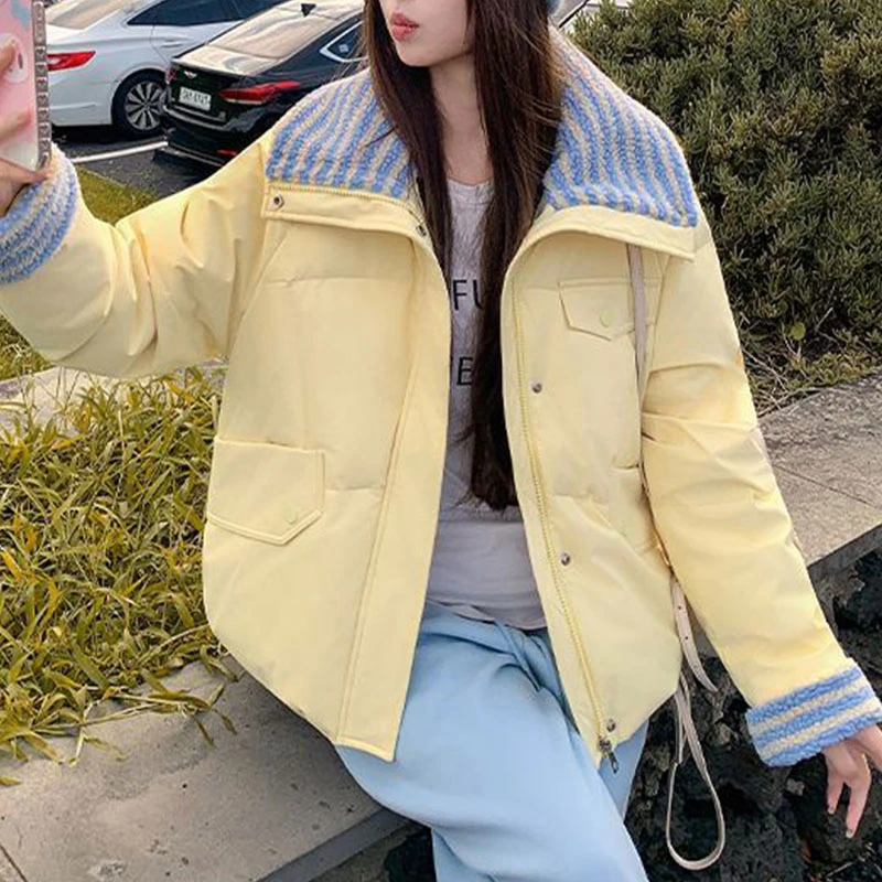 【糖豆小屋】百搭高级感棉服外套女秋冬宽松显瘦上档次保暖棉衣棉袄