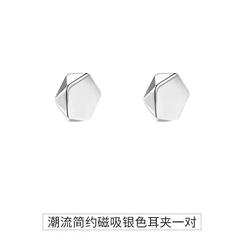 钛钢耳饰 潮流简约男学生党耳夹几何个性耳钉设计感冷淡风女ins
