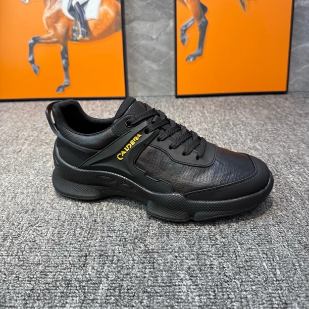 「单鞋」广州男士真皮系带舒适百搭休闲男鞋黑色皮鞋休闲鞋1606-1