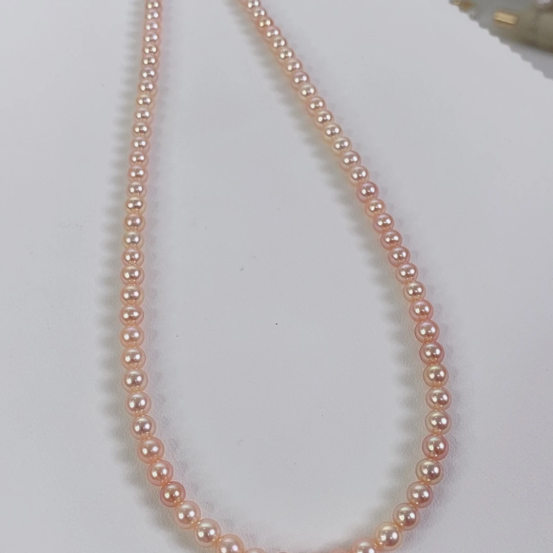 淡水珍珠项链银S925镶嵌4.5-5