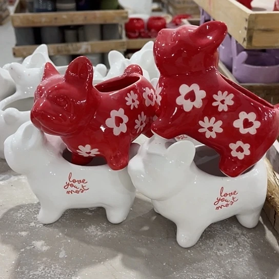 多肉绿植陶瓷花盆9.9包邮，有孔