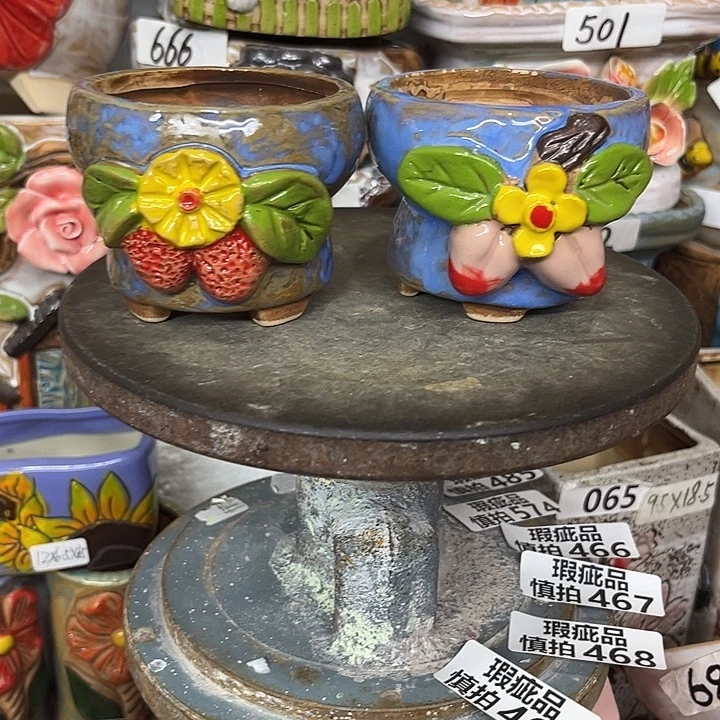 粗陶材质多肉花盆