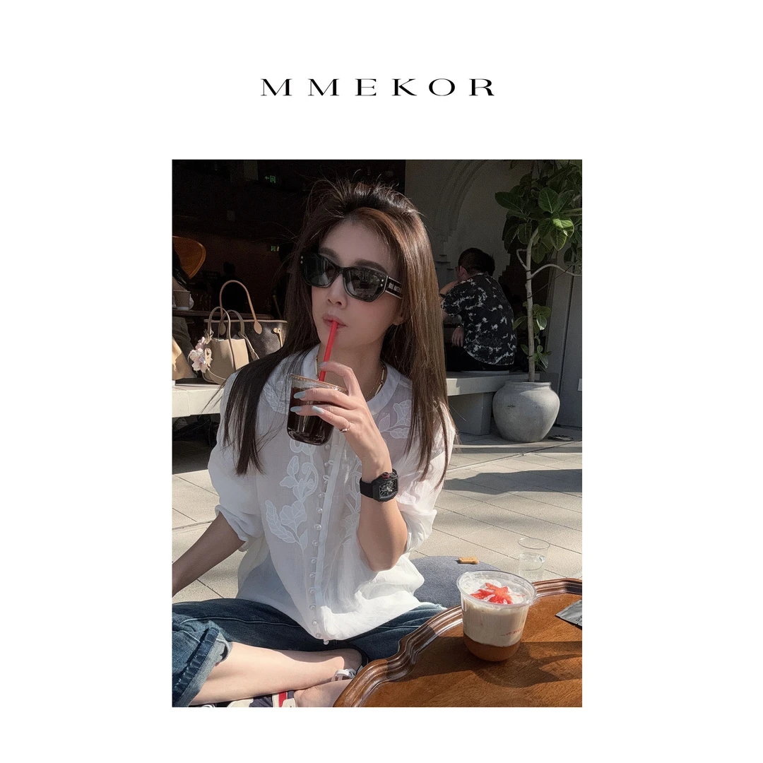 MMEKOR“优雅Lady”衬衫 2025新款冷萃新中式高级宝藏上衣 89379