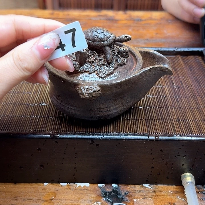 纯手工制作粗陶茶具