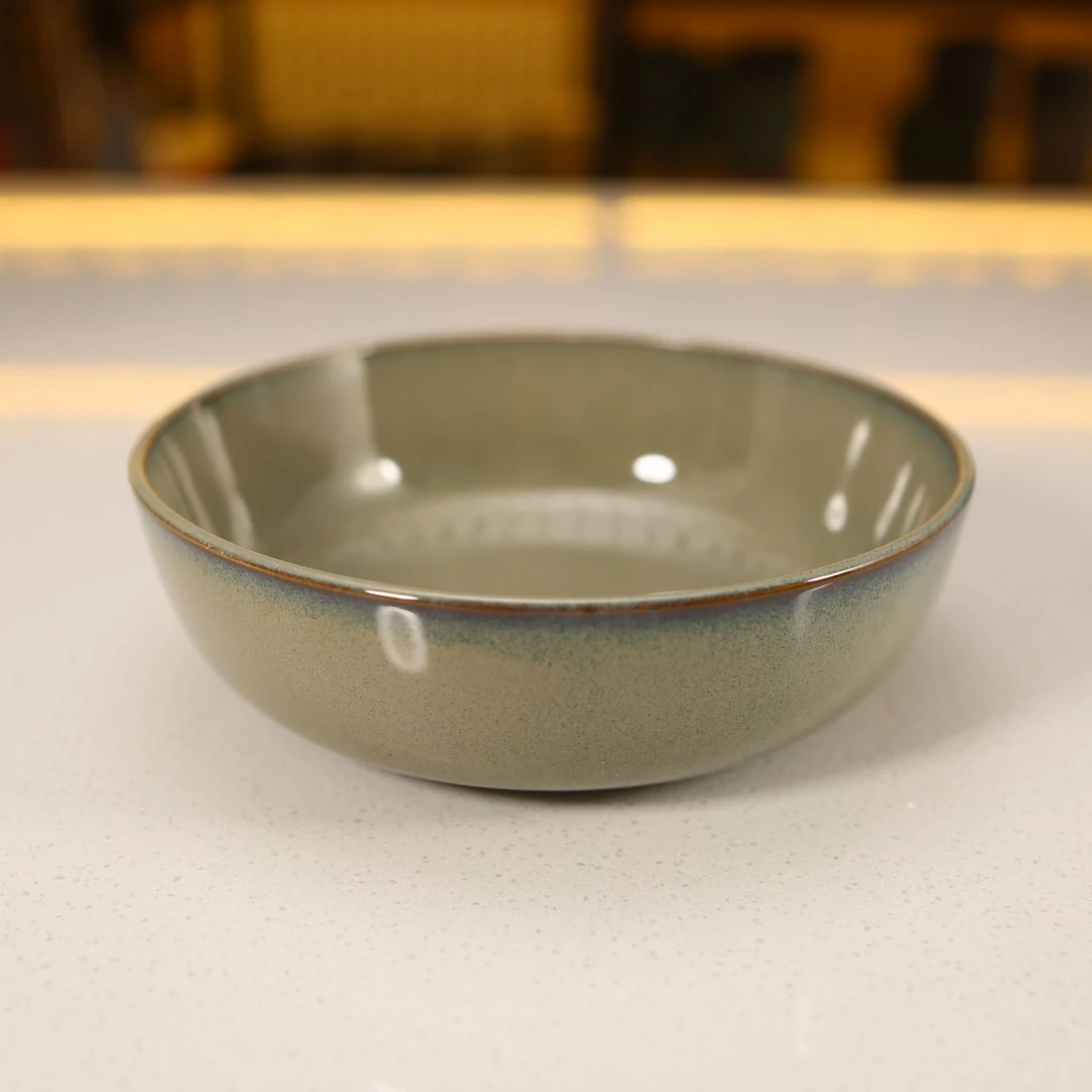 高温釉下彩陶瓷碗北欧复古餐具轻奢简约风