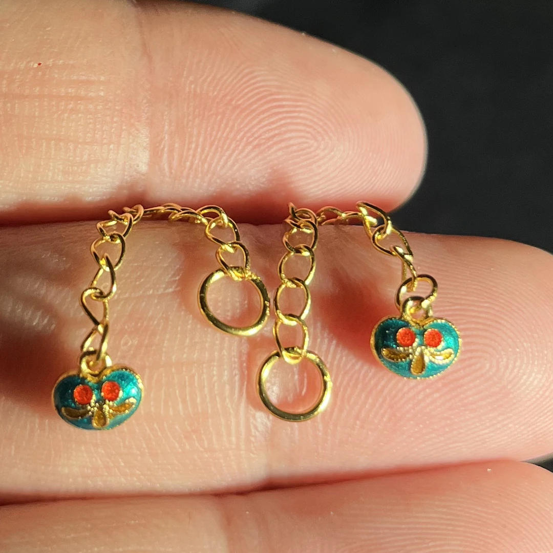 925银银制品 【2条】S925银珐琅延长链DIY配件FG215