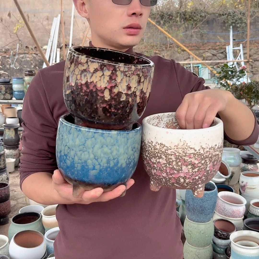 紫砂花盆口16高14（三个大福利胡巴