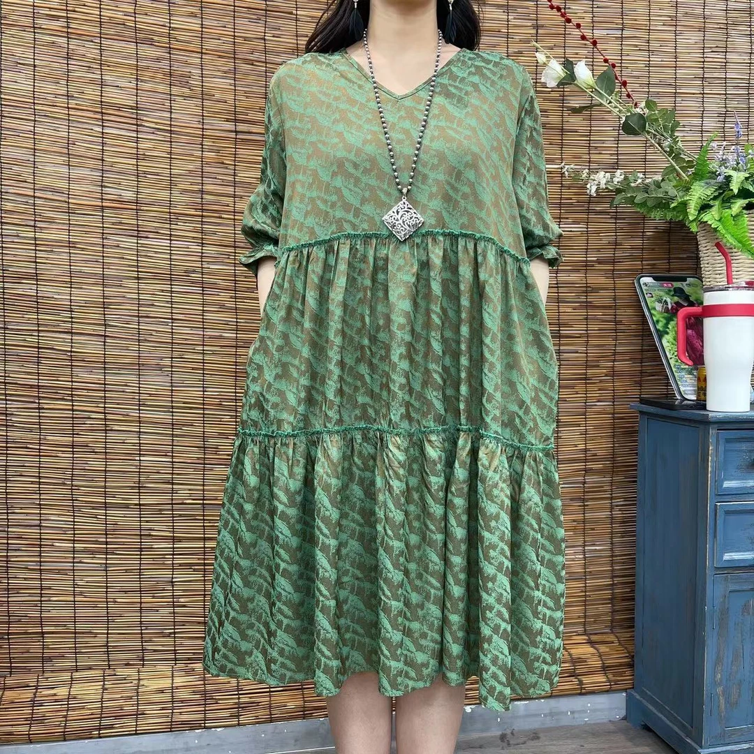 900新款春夏洋气显瘦减龄遮肉连衣裙碎花裙QZ