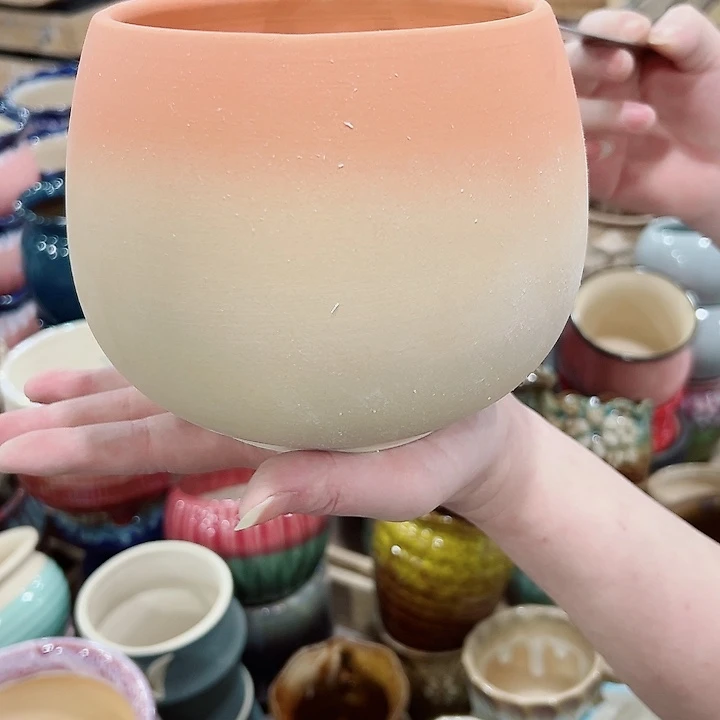 有孔.凑满10元发货多肉陶瓷花盆！