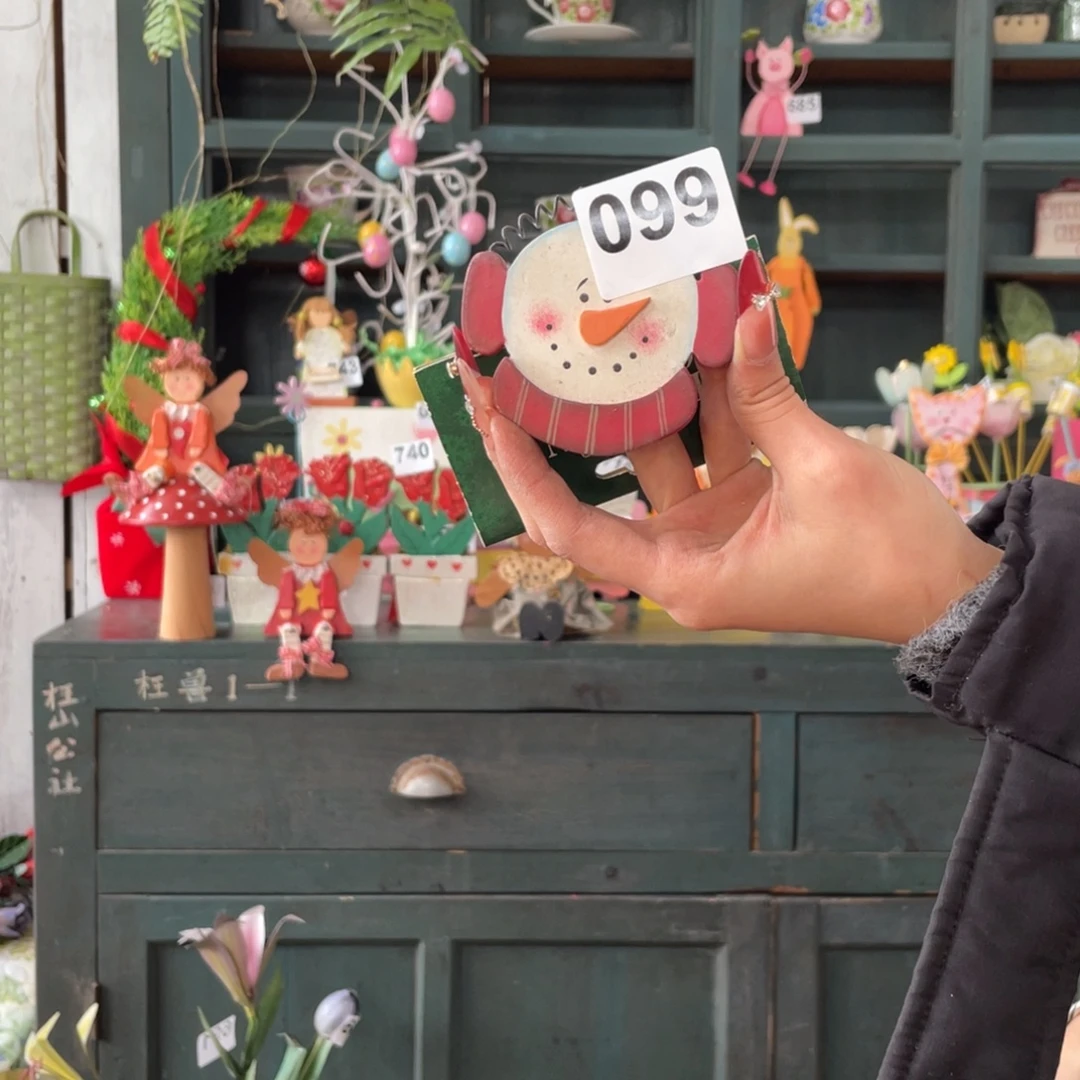 木质圣诞月福老货玩具中古风默认微瑕