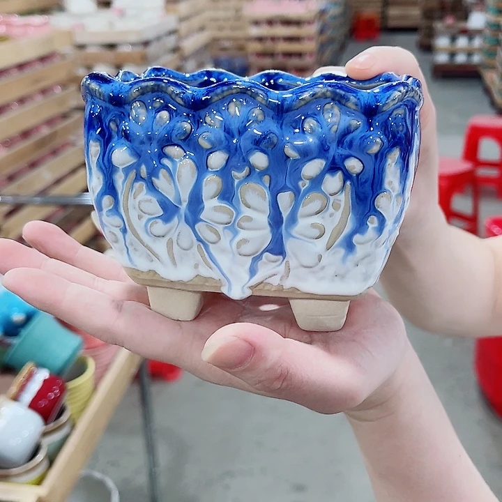 有孔，凑10元包邮陶瓷花盆发货！