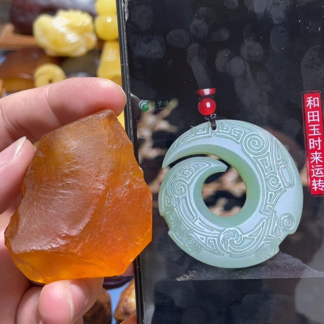 定制蜜蜡未镶嵌时来运转