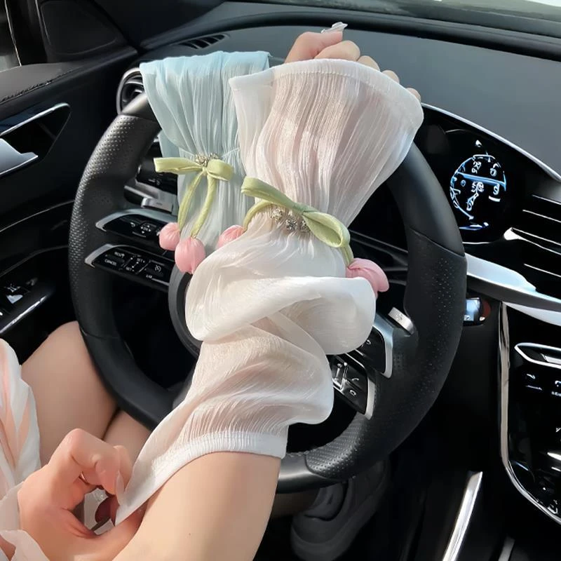 冰袖套袖女款夏季防晒防紫外线高颜值冰丝半截宽松2025新款高级感