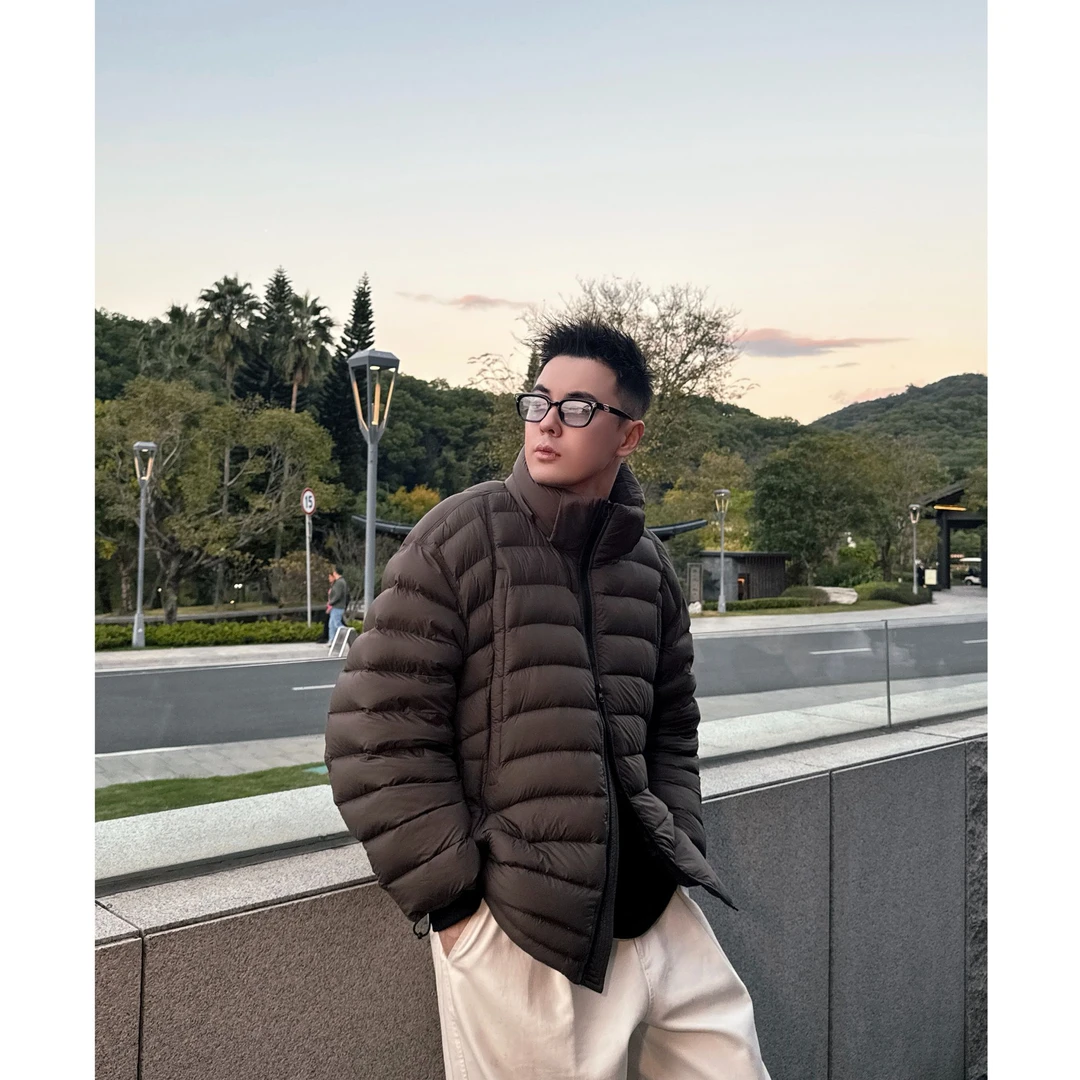 CityDay【楠哥】年度单品 90飞天白鹅绒排骨连帽鹅绒服外套 70522