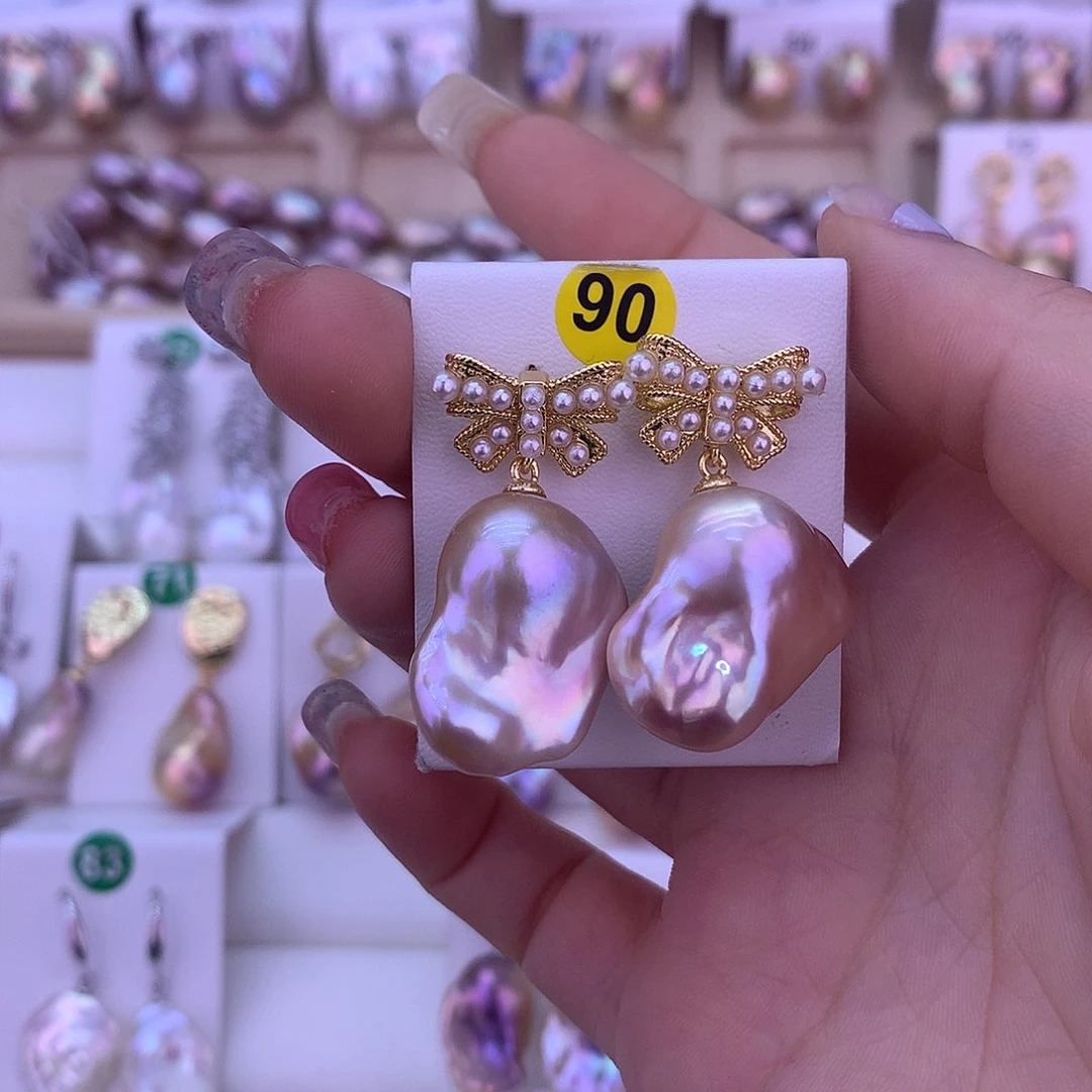 未镶嵌淡水珍珠耳饰