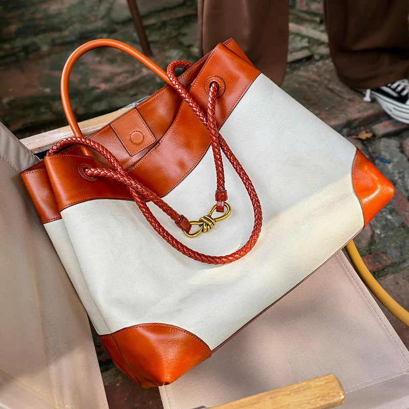 微瑕品【Andiamo拼接】男士手提包单肩包斜挎包通勤包17寸电脑包