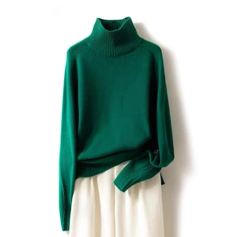 【虎玉妹海宁濮院】女士羊绒衫加厚百搭网红长袖宽松