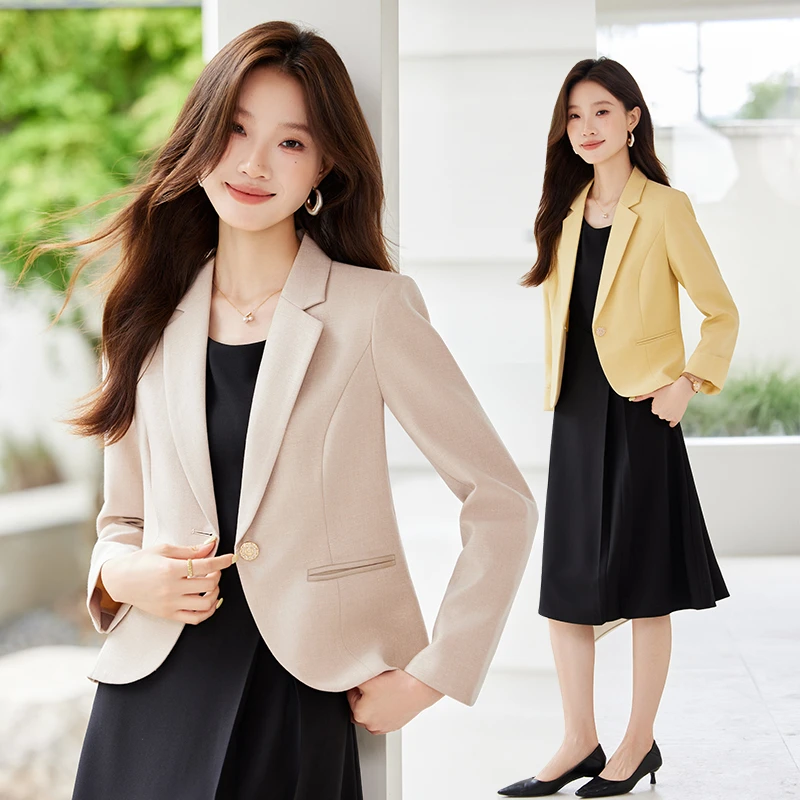 设计感长袖小西装外套女2025春秋新款时尚休闲小个子百搭短款上衣