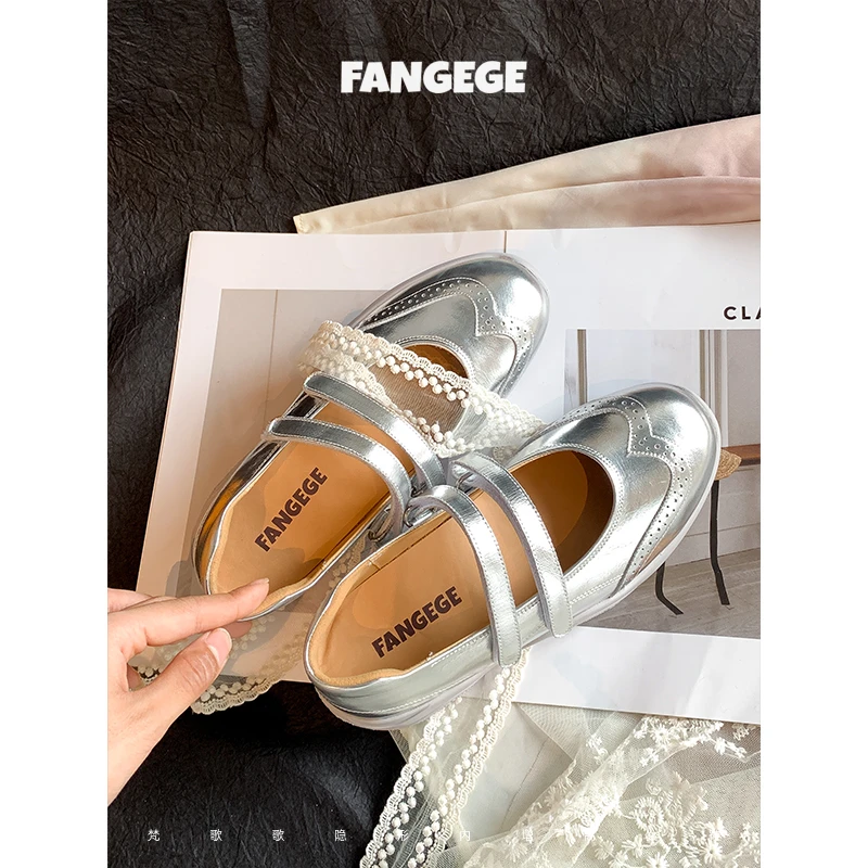 【新年福利】7cm内增高芭蕾玛丽珍复古布洛克雕花2025早春软底单鞋