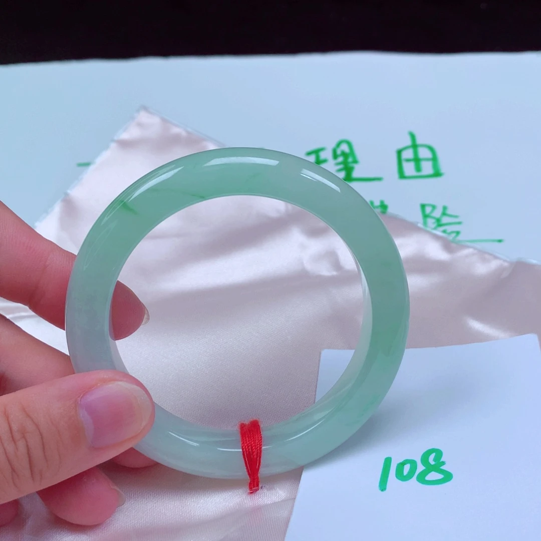 未镶嵌手镯翡翠缅甸天然A货翡翠手镯54.8