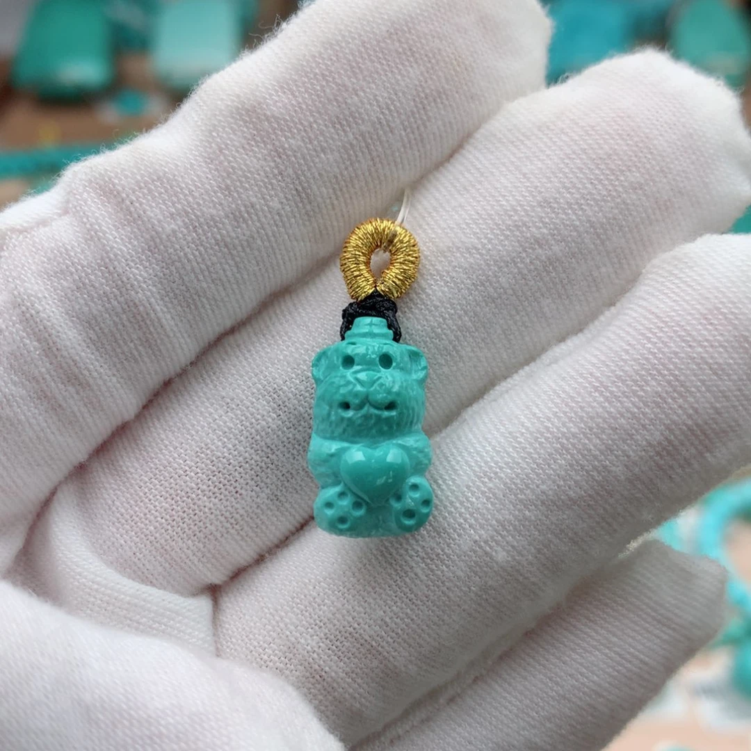 未镶嵌绿松石珠宝奇石17mm