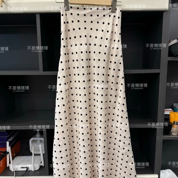 缎面波点轻奢半身裙！自留款