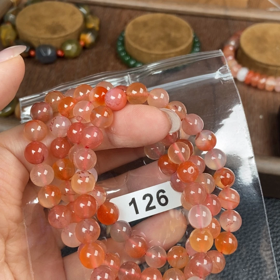 南红玛瑙未镶嵌手链卡7.6