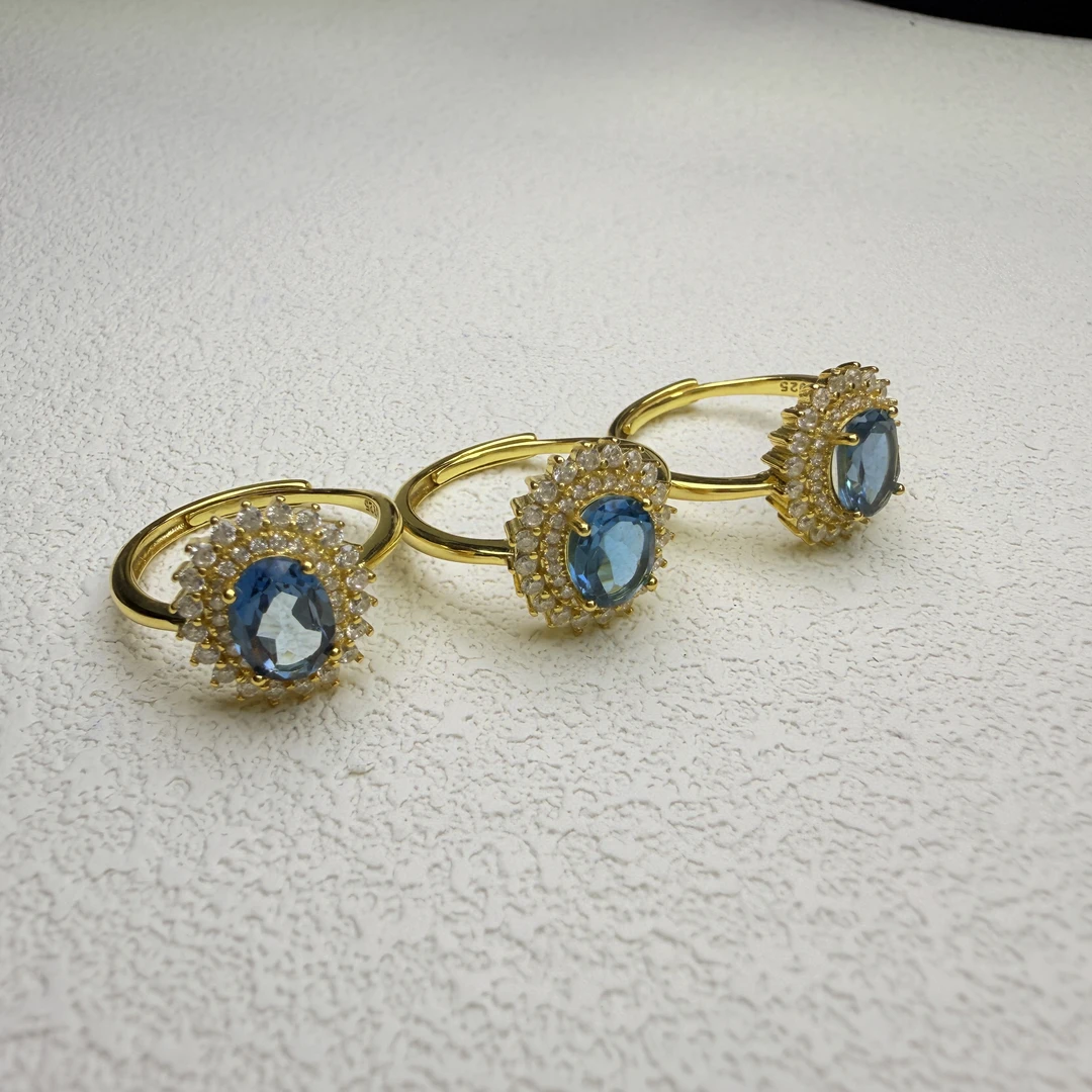 【小宝晶选】天然托帕石戒指 多样性发一件 710XBAX