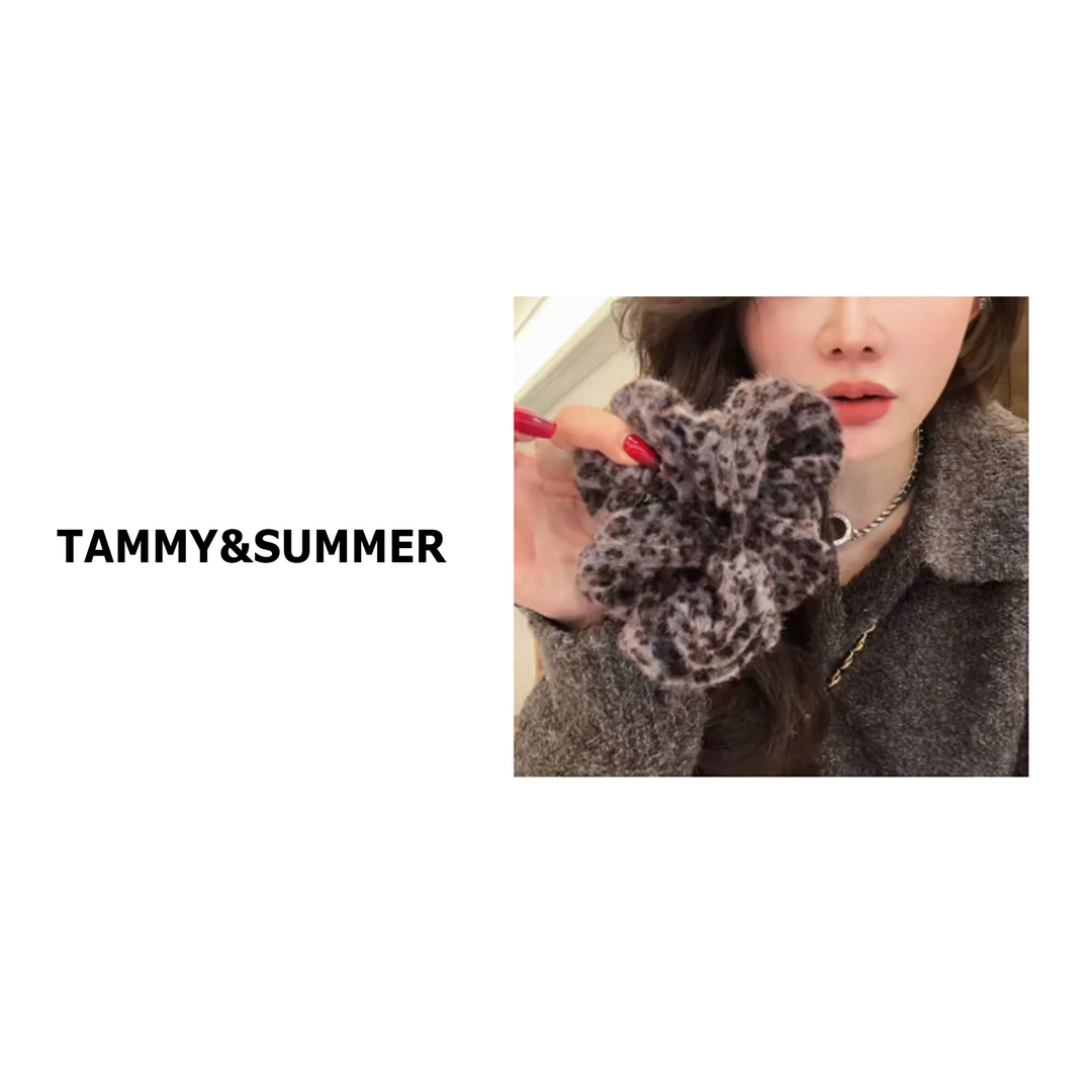 【Tammy&Summer】时尚百搭简约豹纹毛茸茸发圈气质皮筋发饰2518