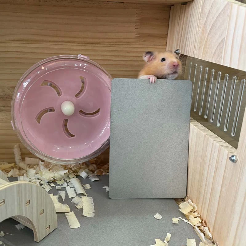 仓鼠金丝熊夏天散热板小宠物铝合金散热片表面氧化喷砂处理