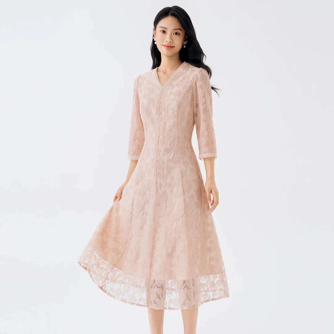 BuouBuou新款洋气百搭女装25秋新气质显瘦气质连衣裙DLFG041