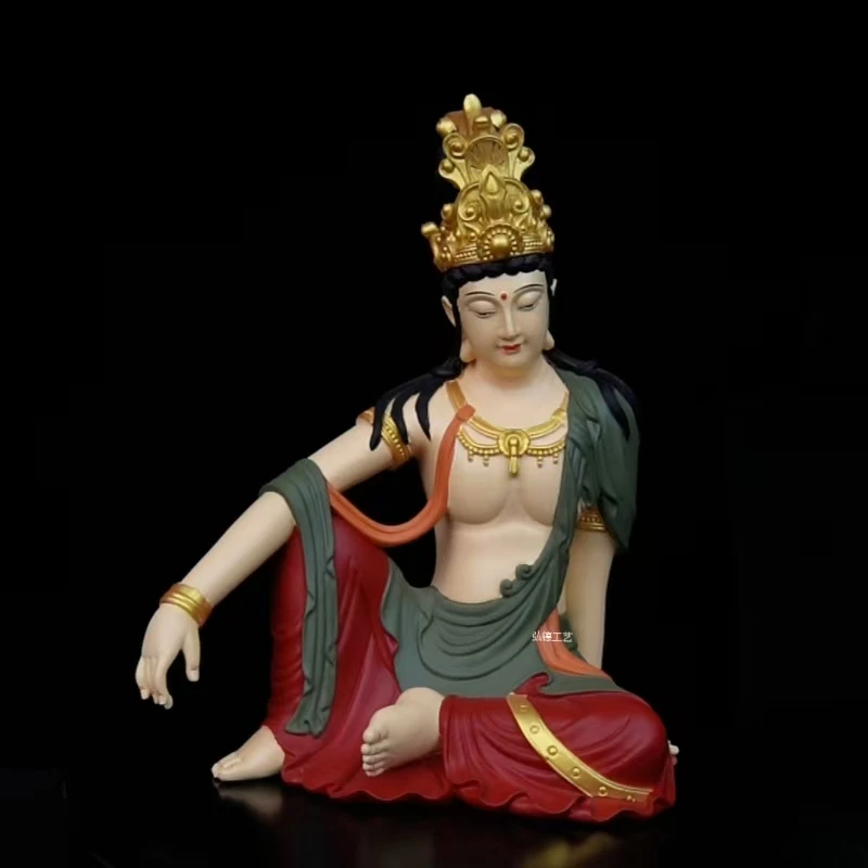 水月观音自在观音家居装饰摆件铁矿石茶宠茶室客厅玄关乔迁新居30