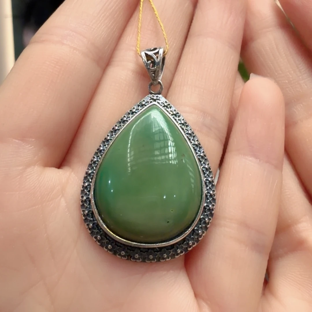 绿松石银S925镶嵌颈饰