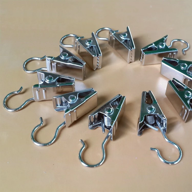 超紧窗帘夹金属小夹子特硬不锈  浴帘夹窗帘挂钩小夹加厚金属夹子