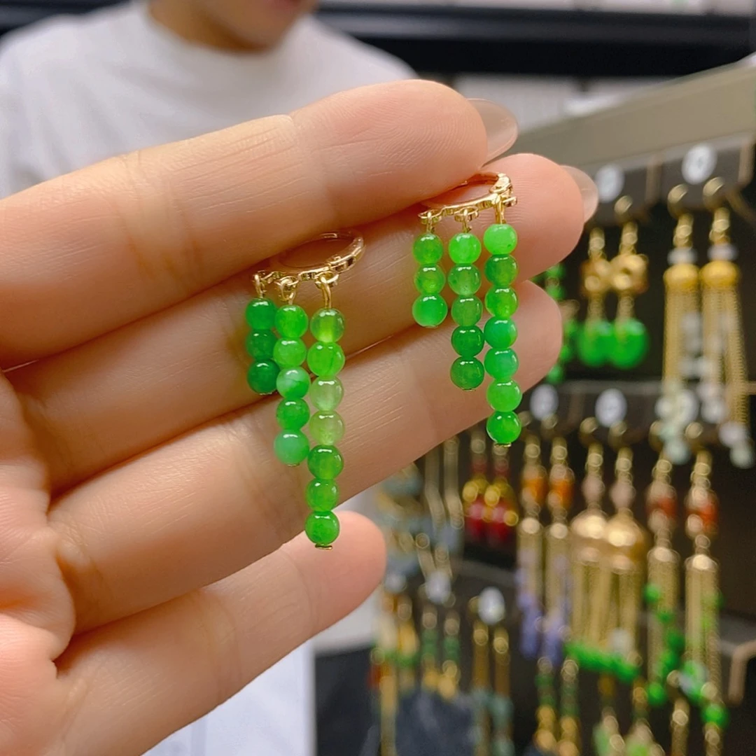 翡翠合金耳饰翡翠