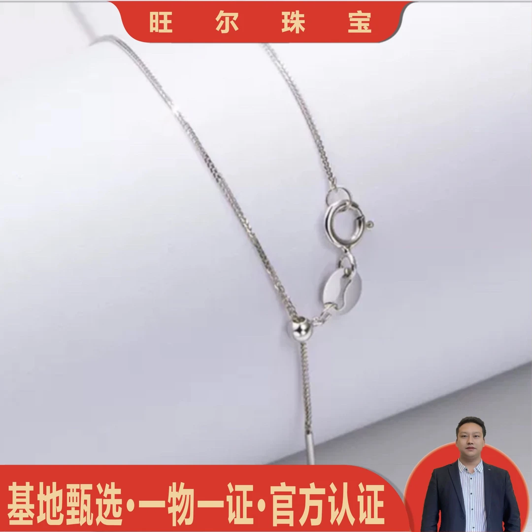 Y1-S925银肖邦项链-银白针式可调节款式