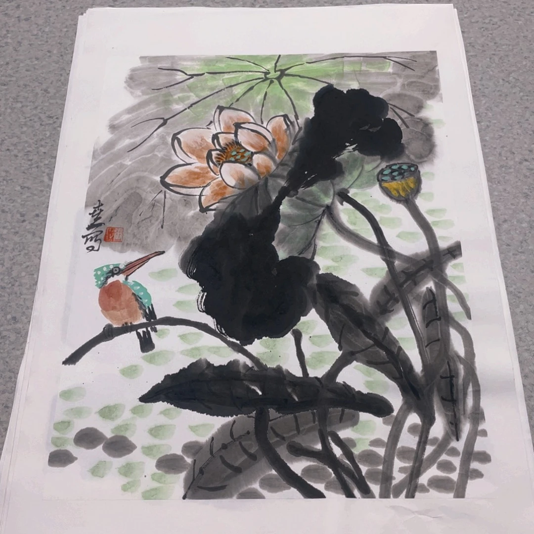 国画1.4平尺纯手绘国画作品