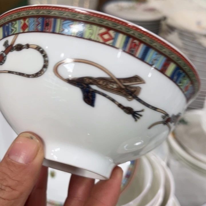 瓷片爱马4.5寸碗六个哇塞