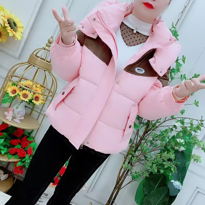 2025冬季新款撞色面包服短款连帽棉服减龄韩版气质加厚棉袄外套女