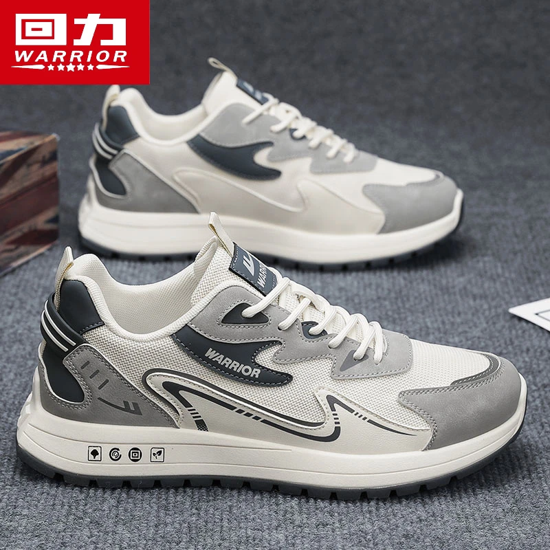 回力男鞋2025春季新款网面运动休闲鞋男士透气防滑厚底增高阿甘鞋