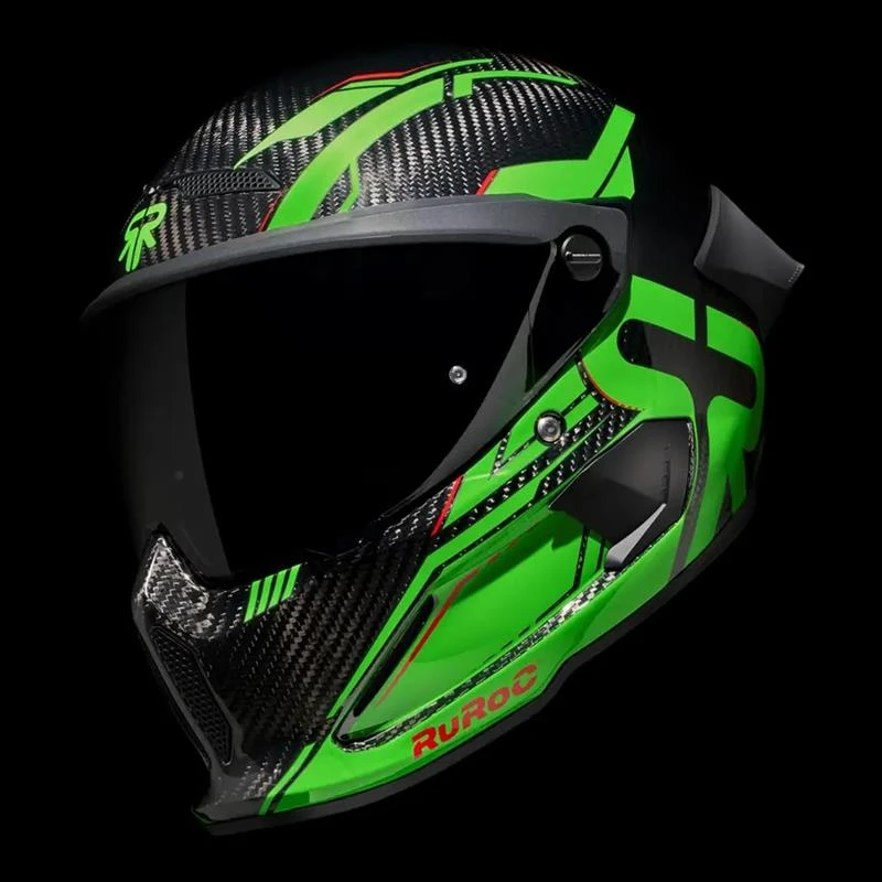 RUROC4.0 TRACK VIPER GREEN英国鲁洛头盔罗宁赛盔赛道碳纤维全盔