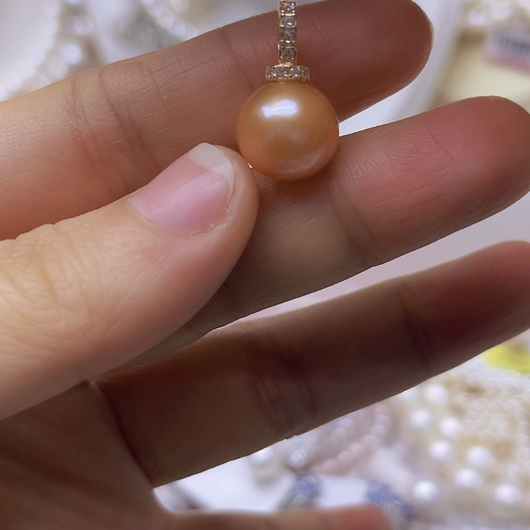 吊坠或者耳钉银S925镶嵌淡水珍珠