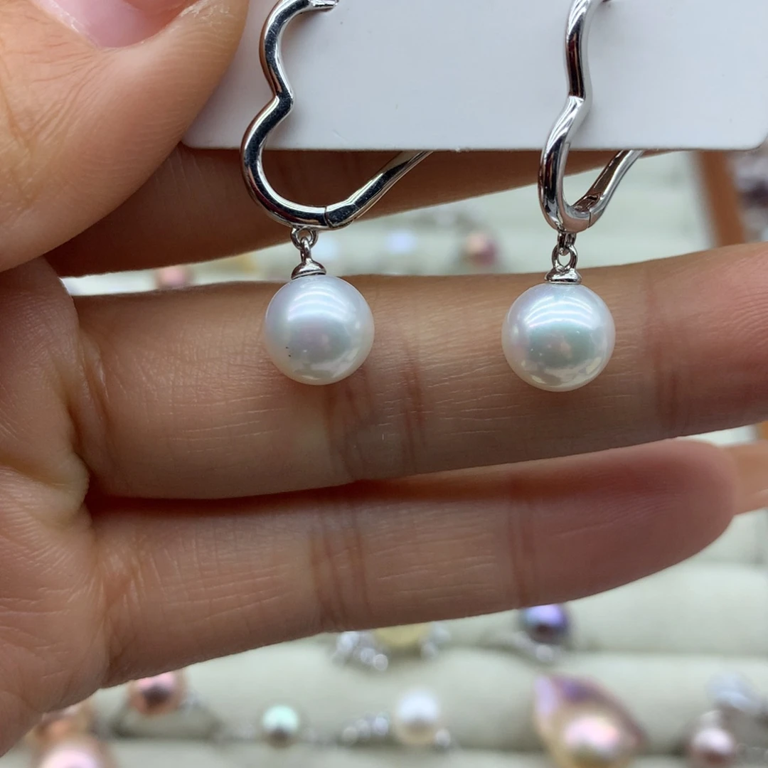耳饰淡水珍珠银S925镶嵌