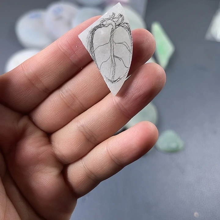 定制翡翠未镶嵌毛货叶子